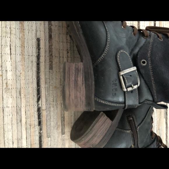 Taos crave blue ink leather suede boots - Picture 6 of 10